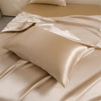 Parure de lit satin de soie 4 pièces