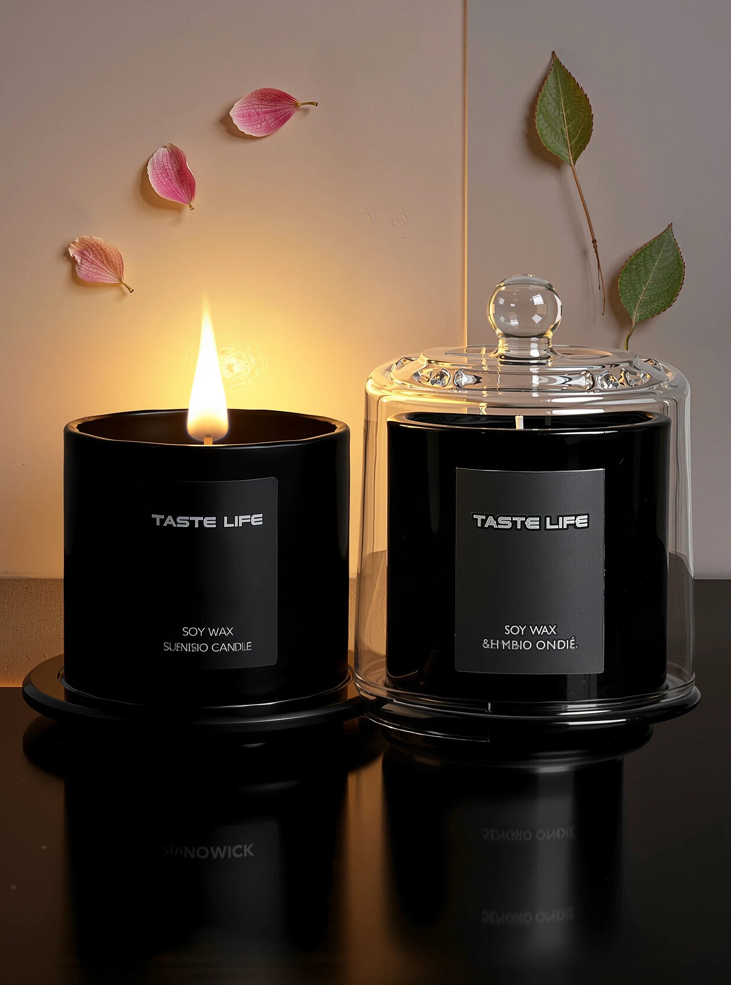 Bougie parfumée premium soja & verre cloche