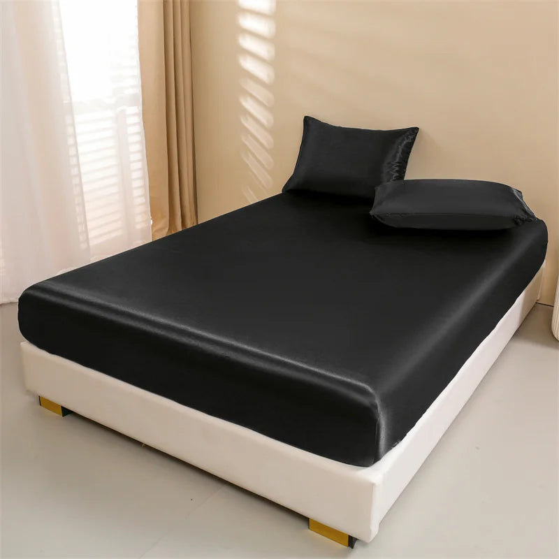 Parure de lit satin de soie 4 pièces