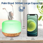 Diffuseur d'huiles essentielles 500ml LED