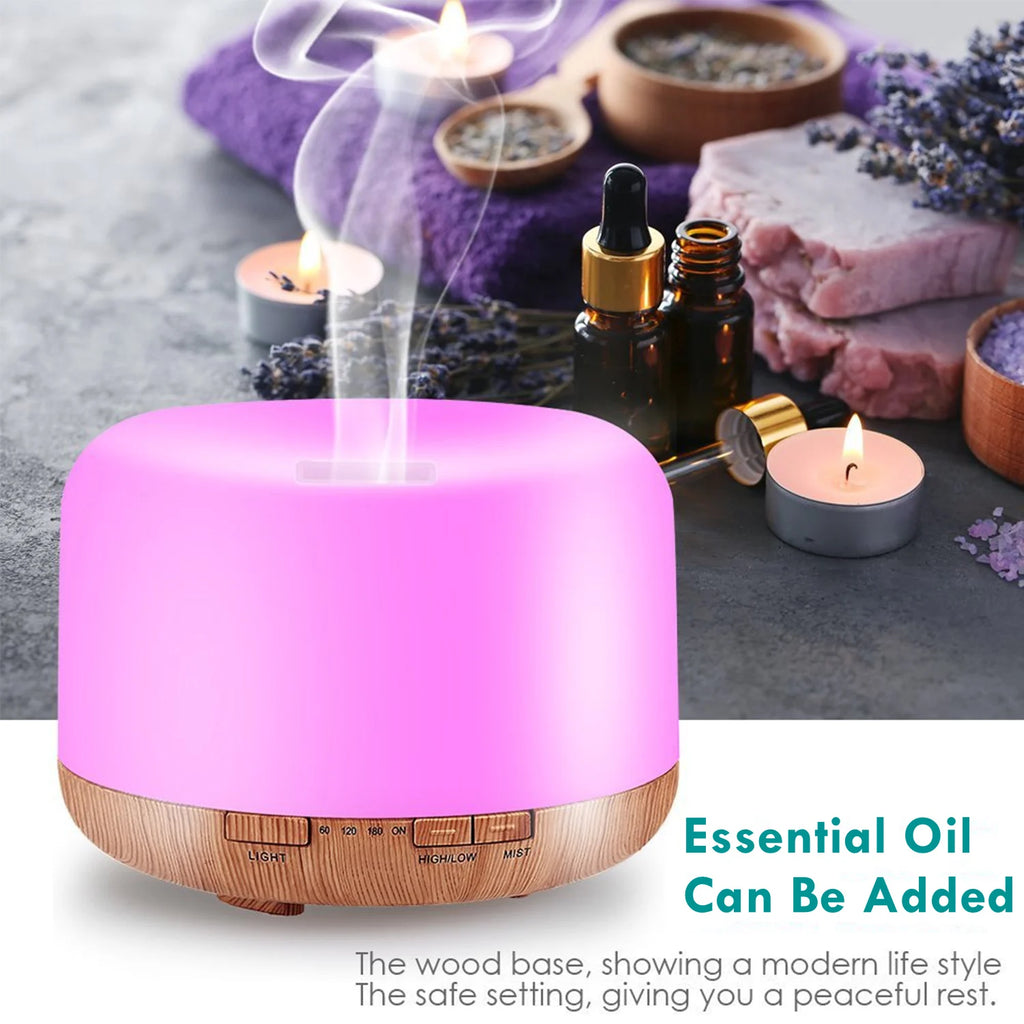 Diffuseur d'huiles essentielles 500ml LED