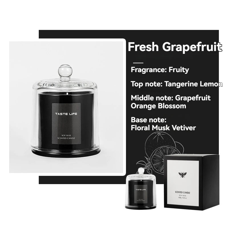 Bougie parfumée premium soja & verre cloche
