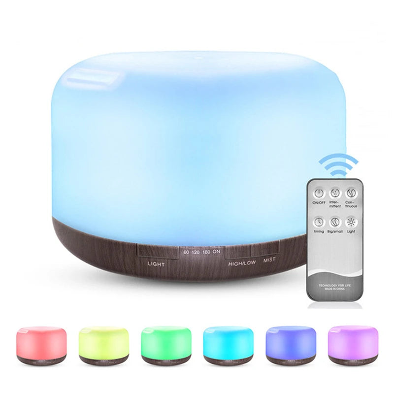 Diffuseur d'huiles essentielles 500ml LED