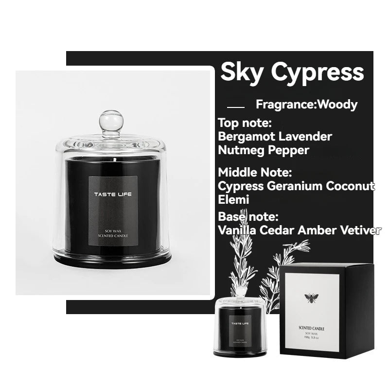 Bougie parfumée premium soja & verre cloche