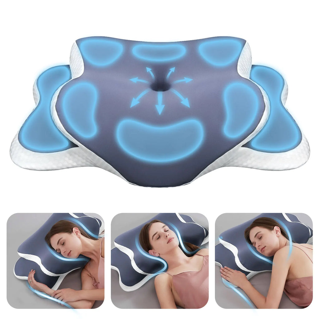 Oreiller cervical ergonomique mémoire de forme