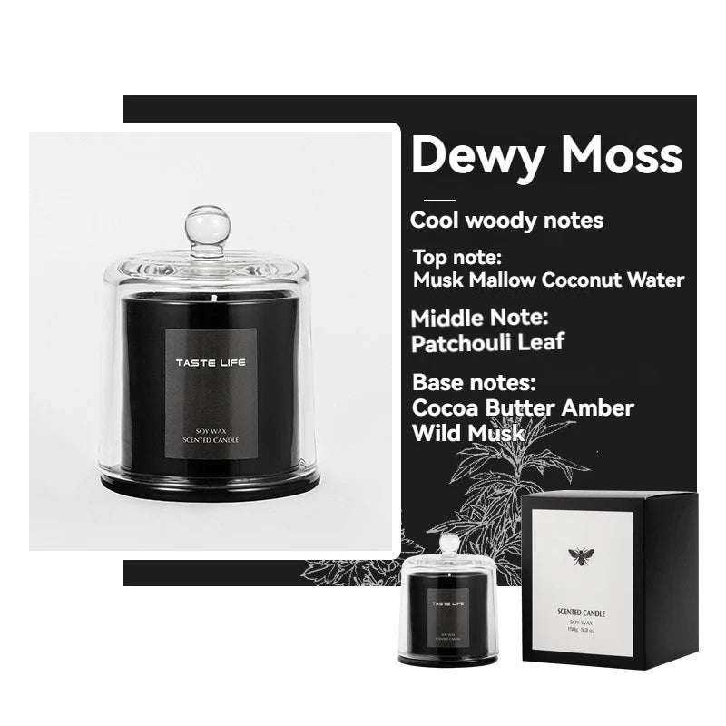 Bougie parfumée premium soja & verre cloche