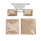 Parure de lit satin de soie 4 pièces