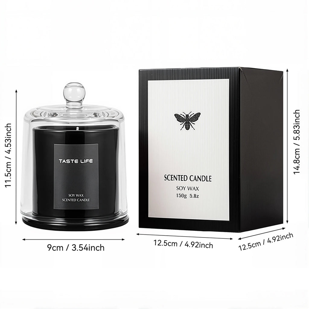 Bougie parfumée premium soja & verre cloche