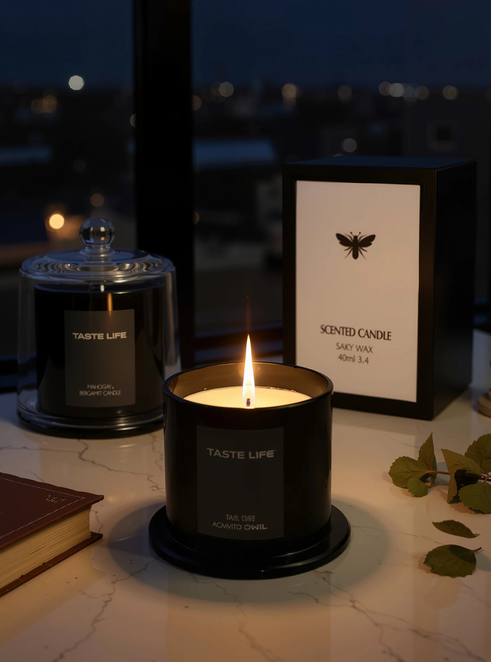Bougie parfumée premium soja & verre cloche