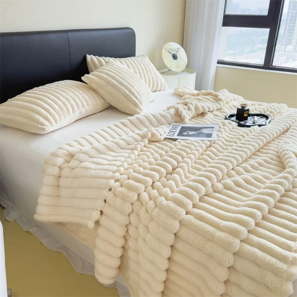Plaid XL côtelé multi-usage