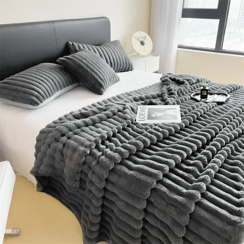 Plaid XL côtelé multi-usage