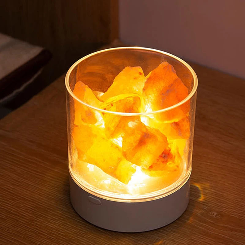 Lampe en cristal de sel de l'Himalaya