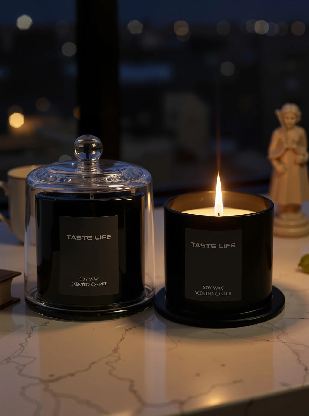 Bougie parfumée premium soja & verre cloche