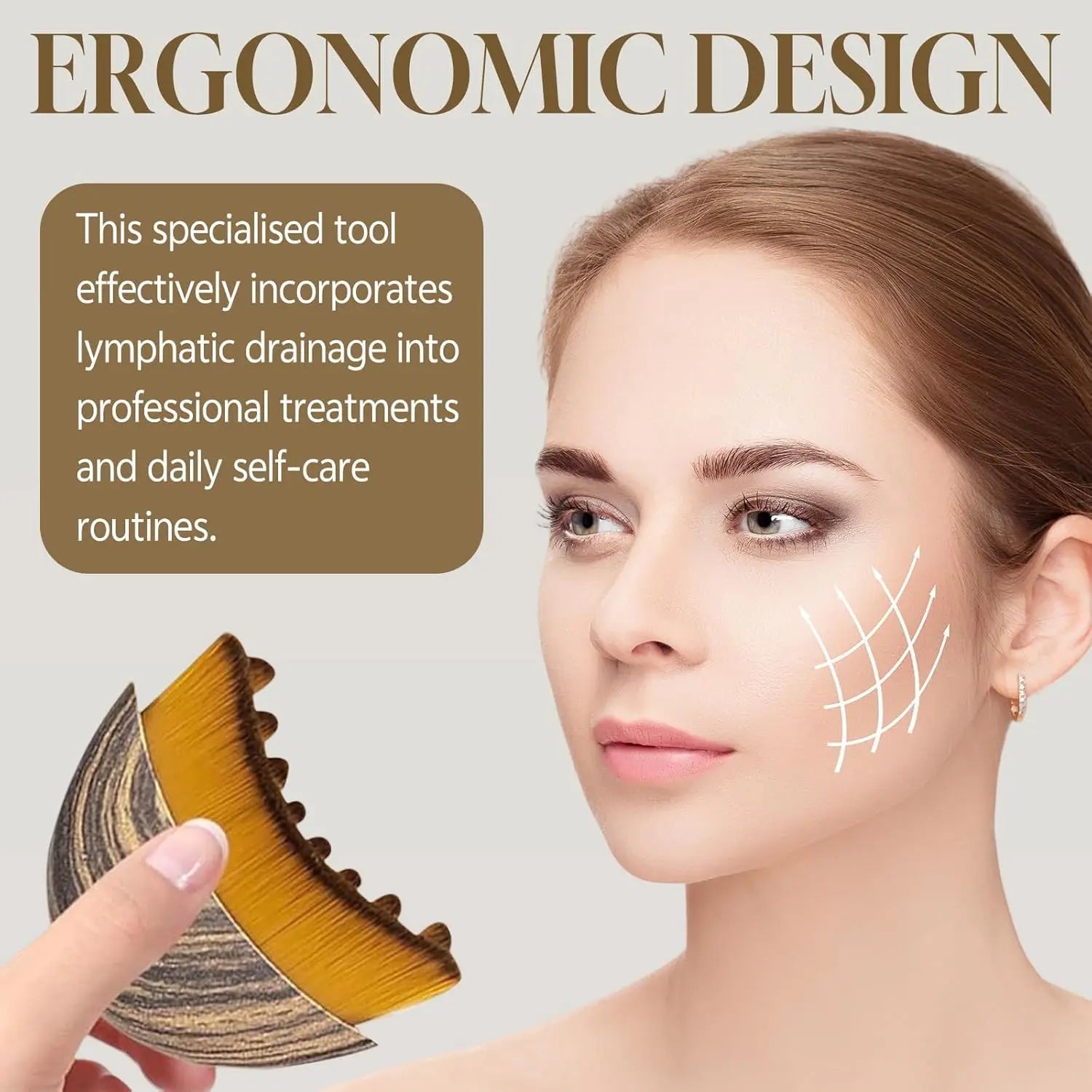 Brosse de drainage lymphatique visage