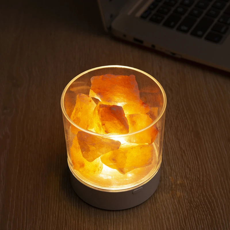 Lampe en cristal de sel de l'Himalaya
