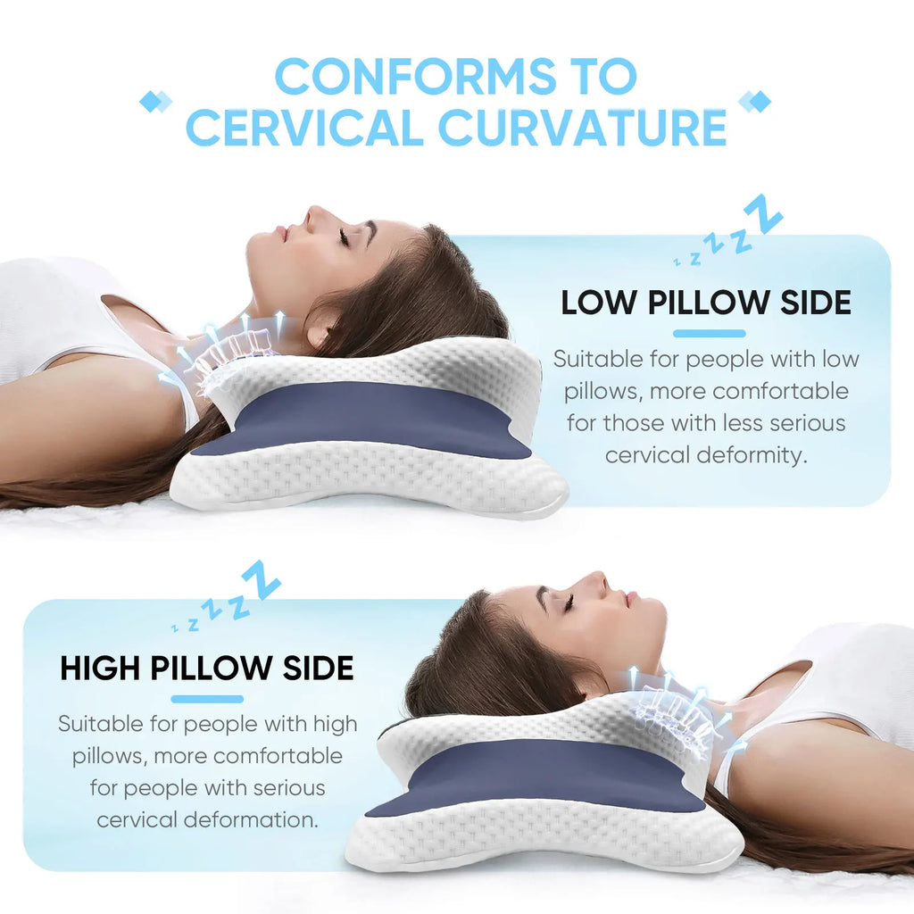 Oreiller cervical ergonomique mémoire de forme