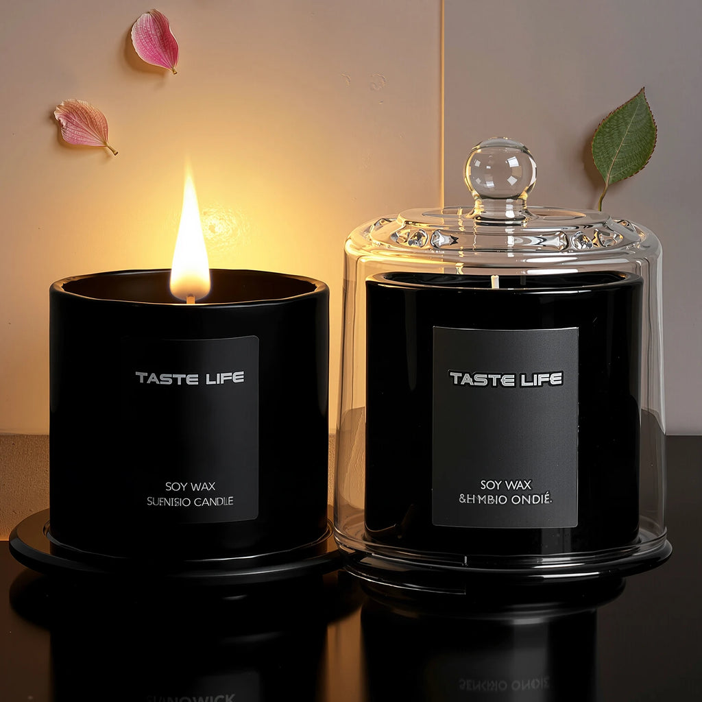 Bougie parfumée premium soja & verre cloche