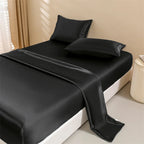 Parure de lit satin de soie 4 pièces